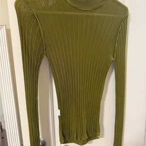 Zara Olive Ribbed top